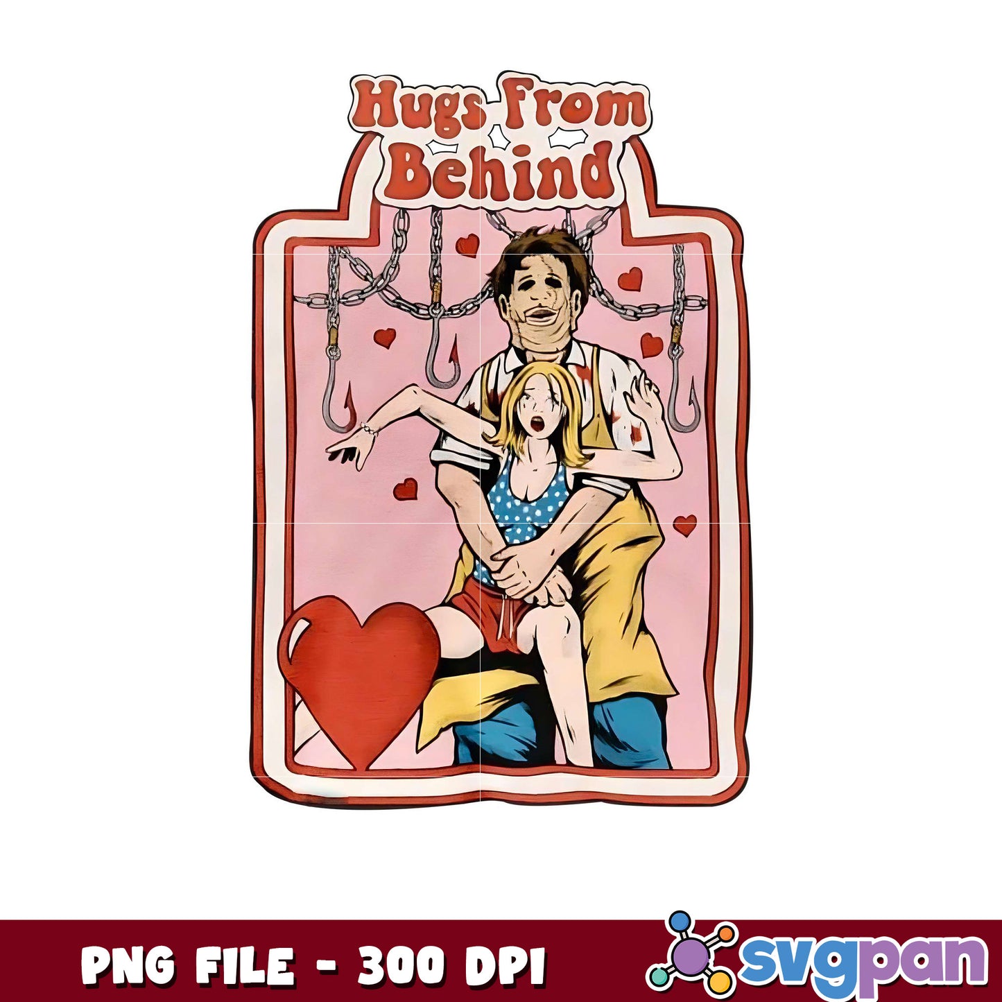 Hugs From Behind PNG Design, Perfect for Creative Projects