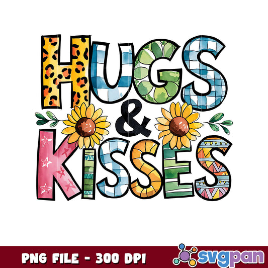 Hugs and Kisses design, perfect for gifts and décor
