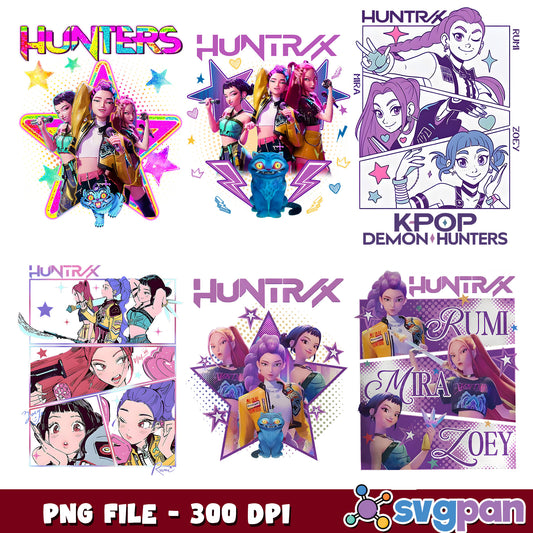 Hunters huntrix png bundle
