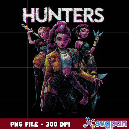 Hunters png, kpop demon hunter png, netflix cartoon png