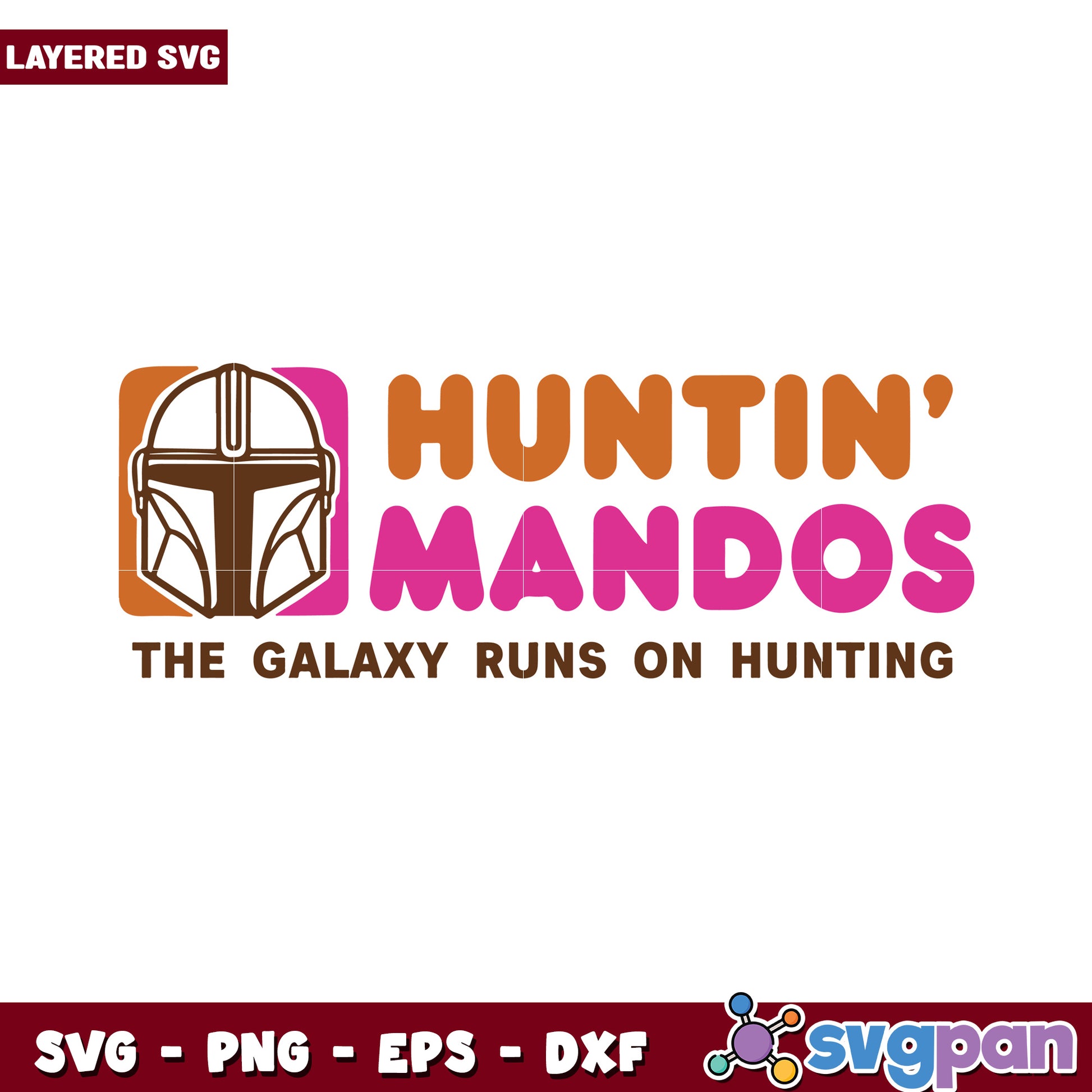 Huntin Mandos logo design, the galaxy runs on hunting theme