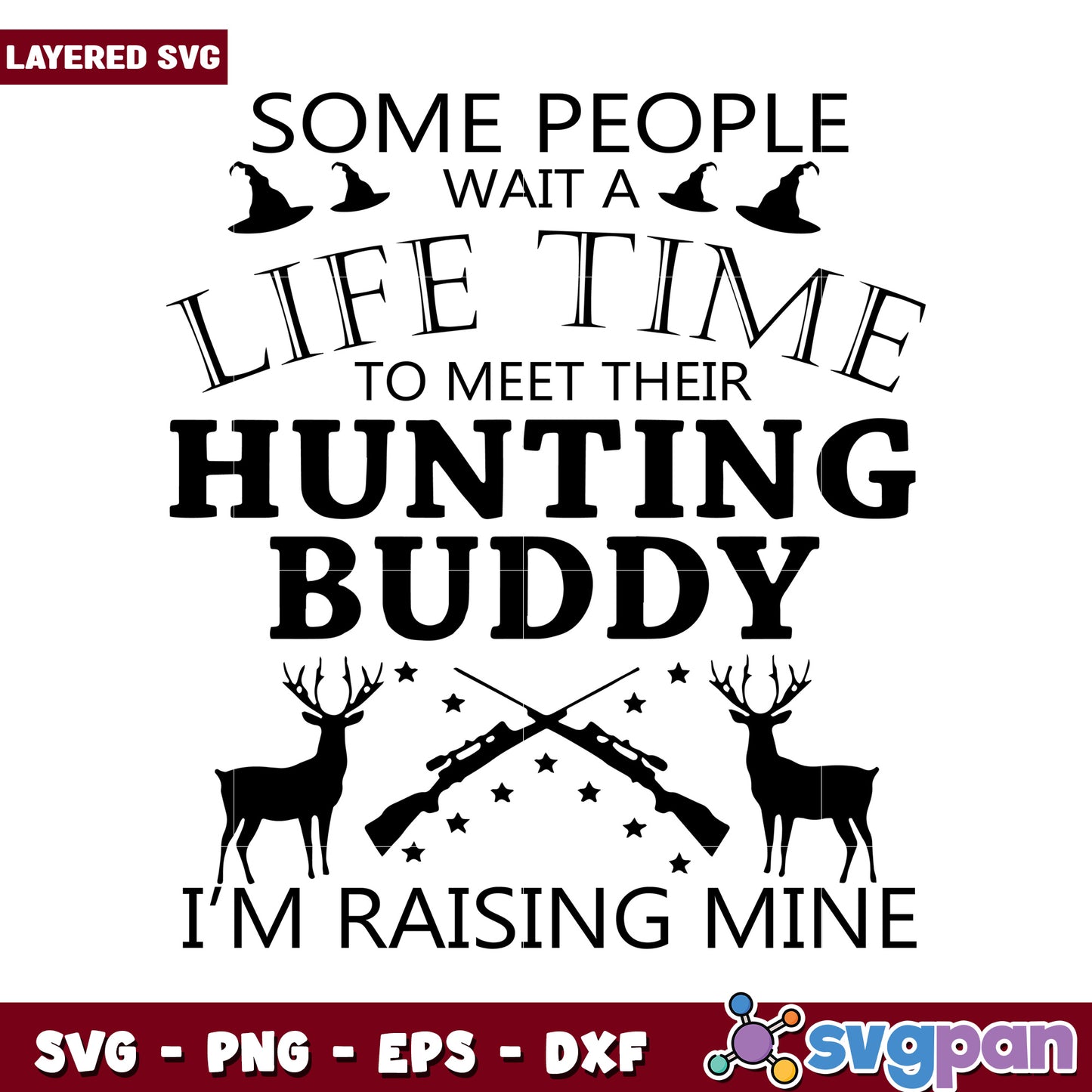 Hunting Buddy SVG Design for Outdoor Enthusiasts, Perfect Gift Idea