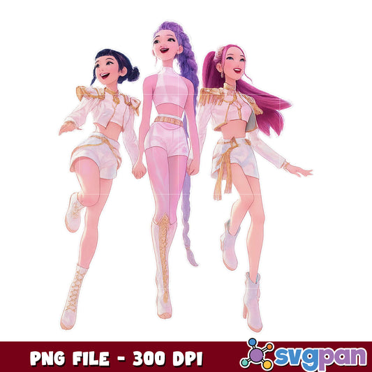Huntrix beatiful png, huntrix and saja png, kpop band png