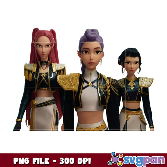 Huntrix black and gold png, elegant design png, luxury style png