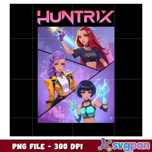 Huntrix girls teamate png, kpop demon hunters png, korean cartoon png
