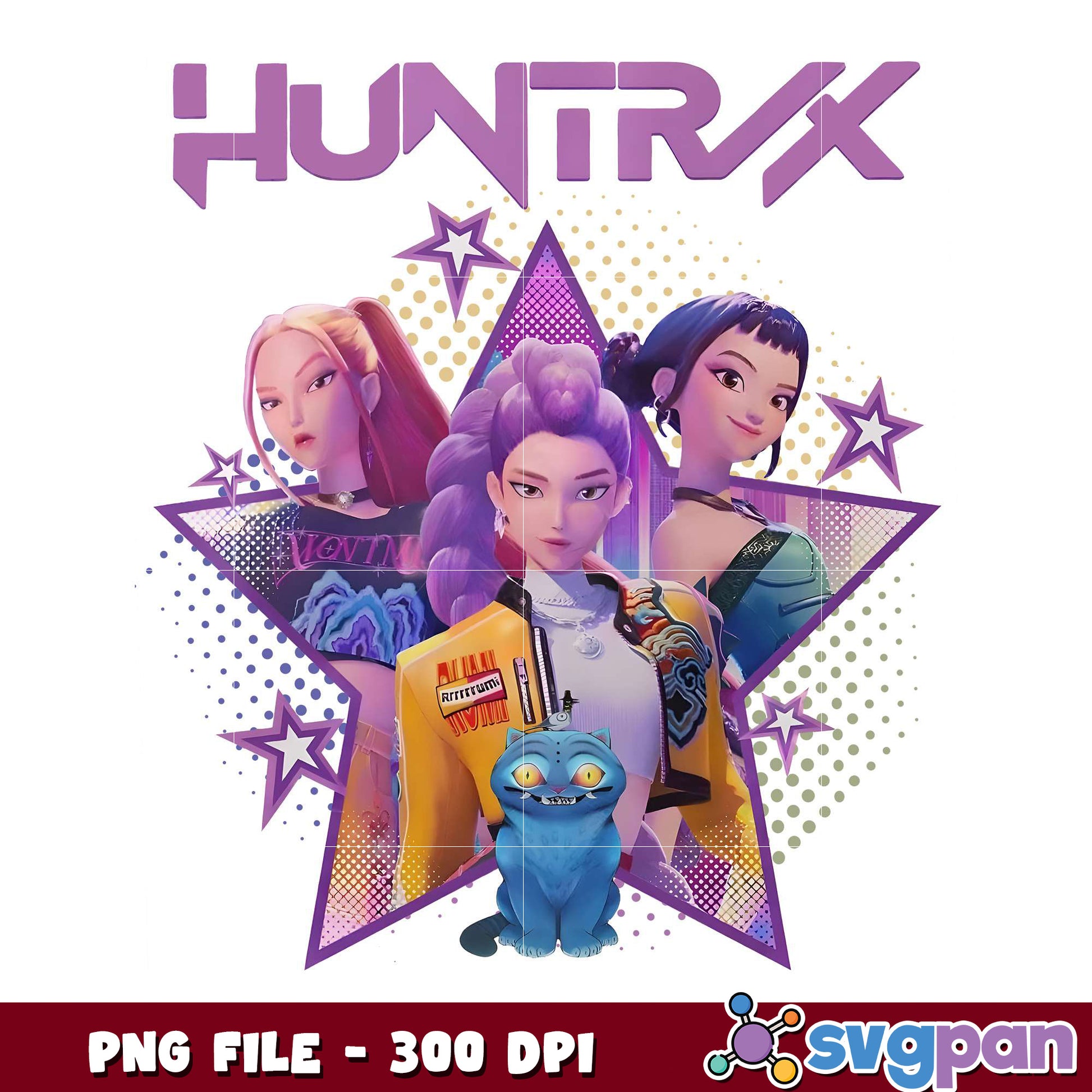 Huntrix png, kpop animation png, korean cartoon png