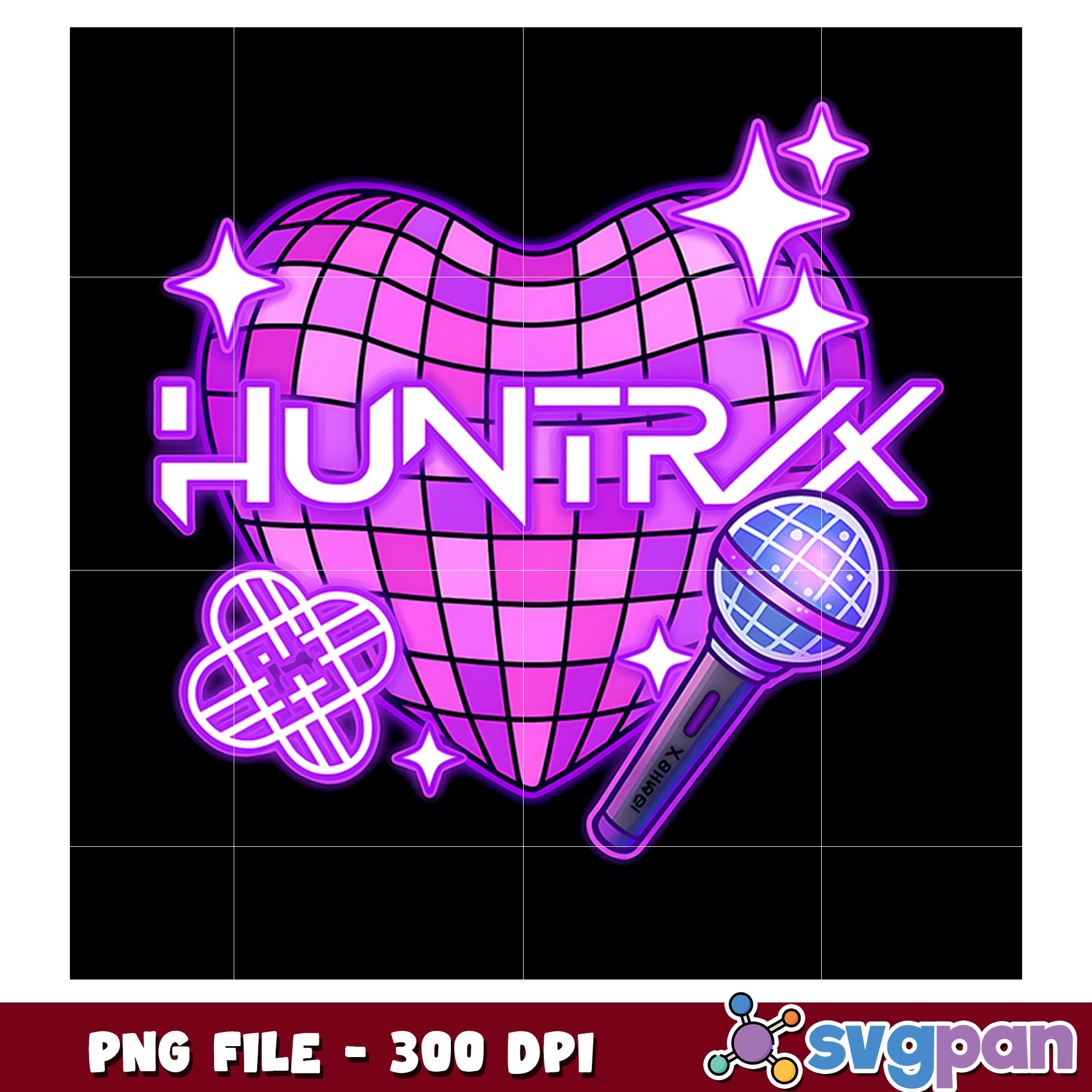 Huntrix purple heart png, kpop demon hunters png, korean cartoon png ...