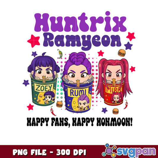 Huntrix rameyeon png, huntrix demon hunter png, netflix cartoon png