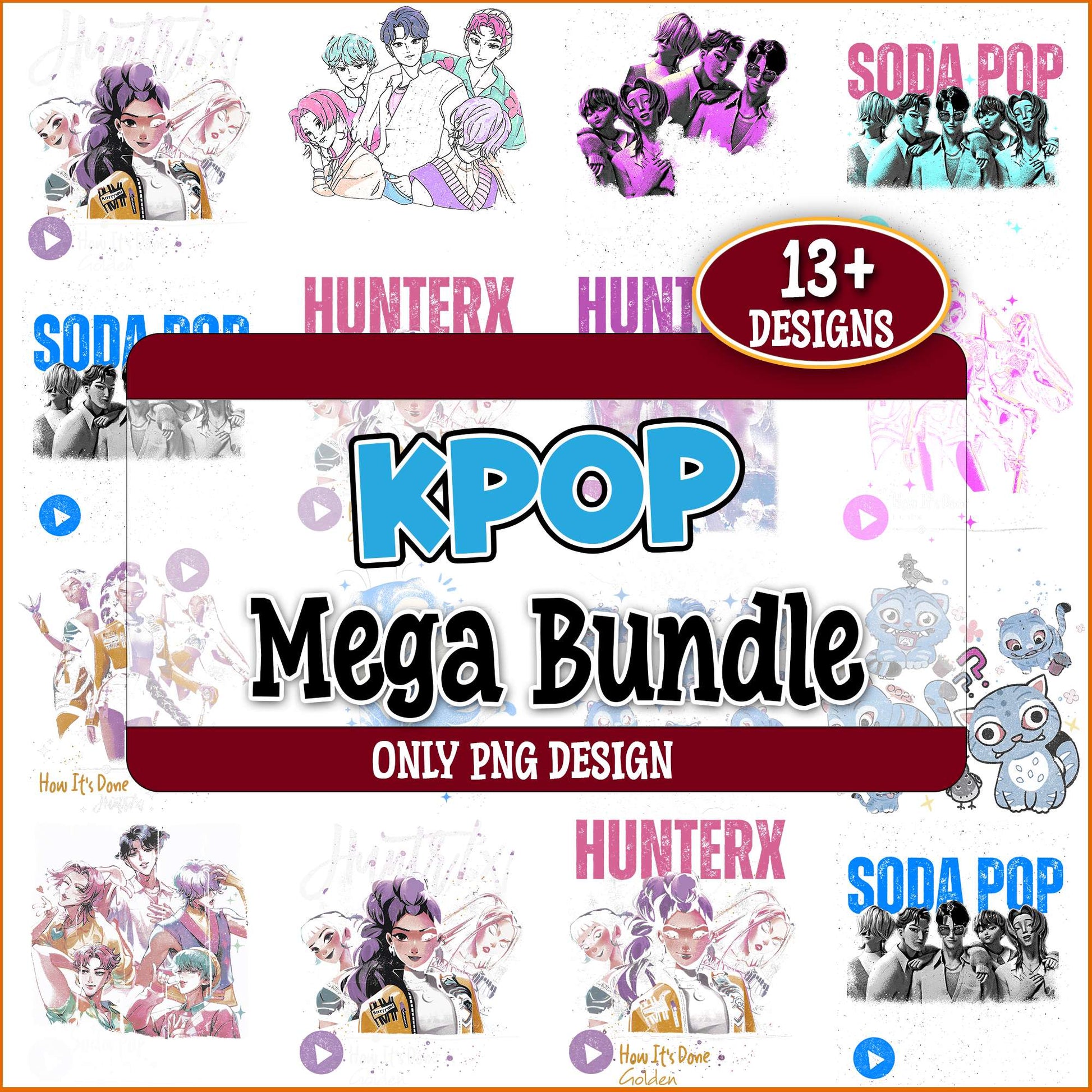 Huntrix x saja band png bundle