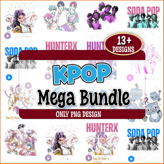 Huntrix x saja band png bundle