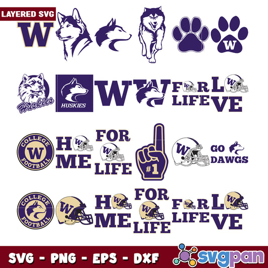 Husky SVG Bundle Layered Designs