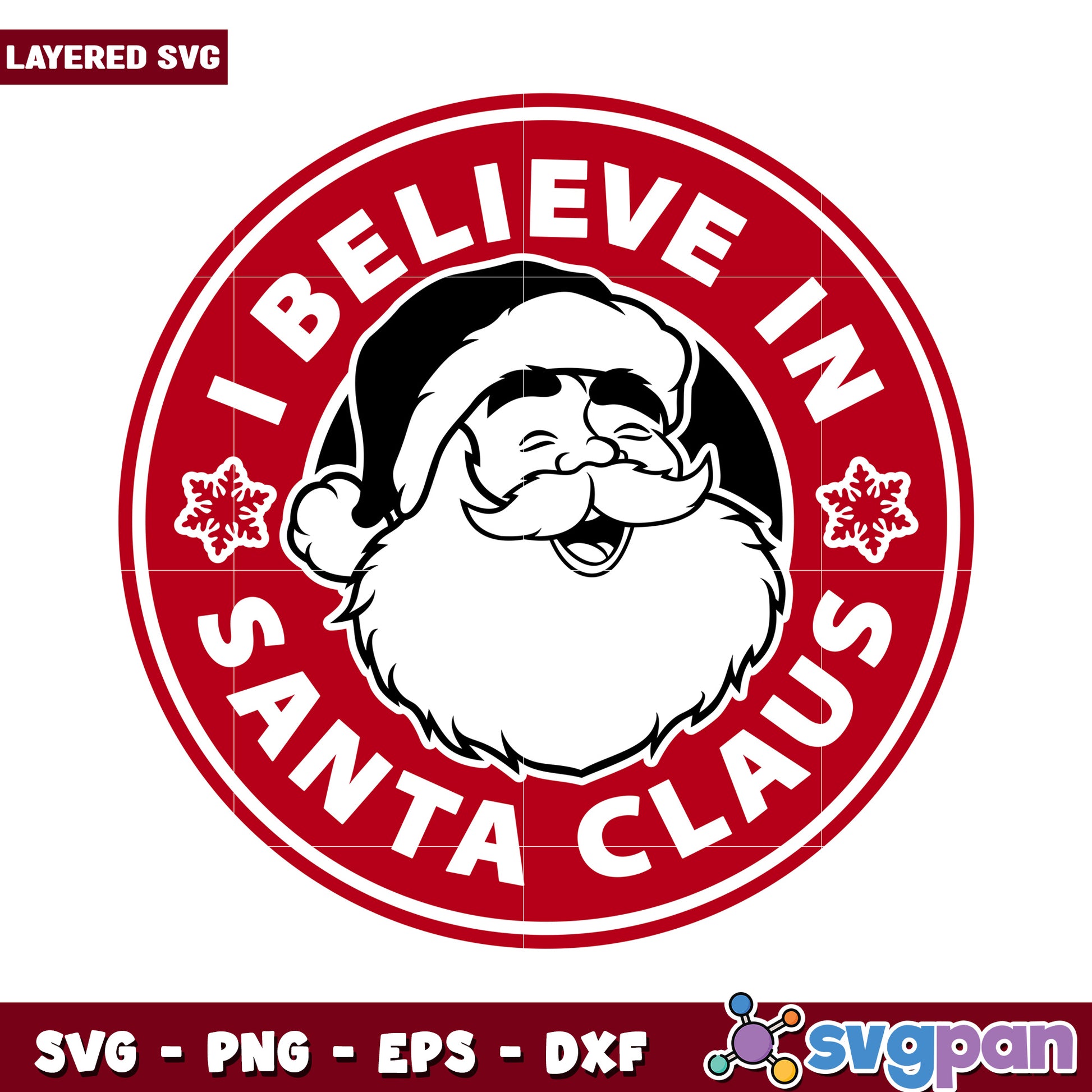 I Believe in Santa Claus SVG Design, Perfect for Holiday Crafts