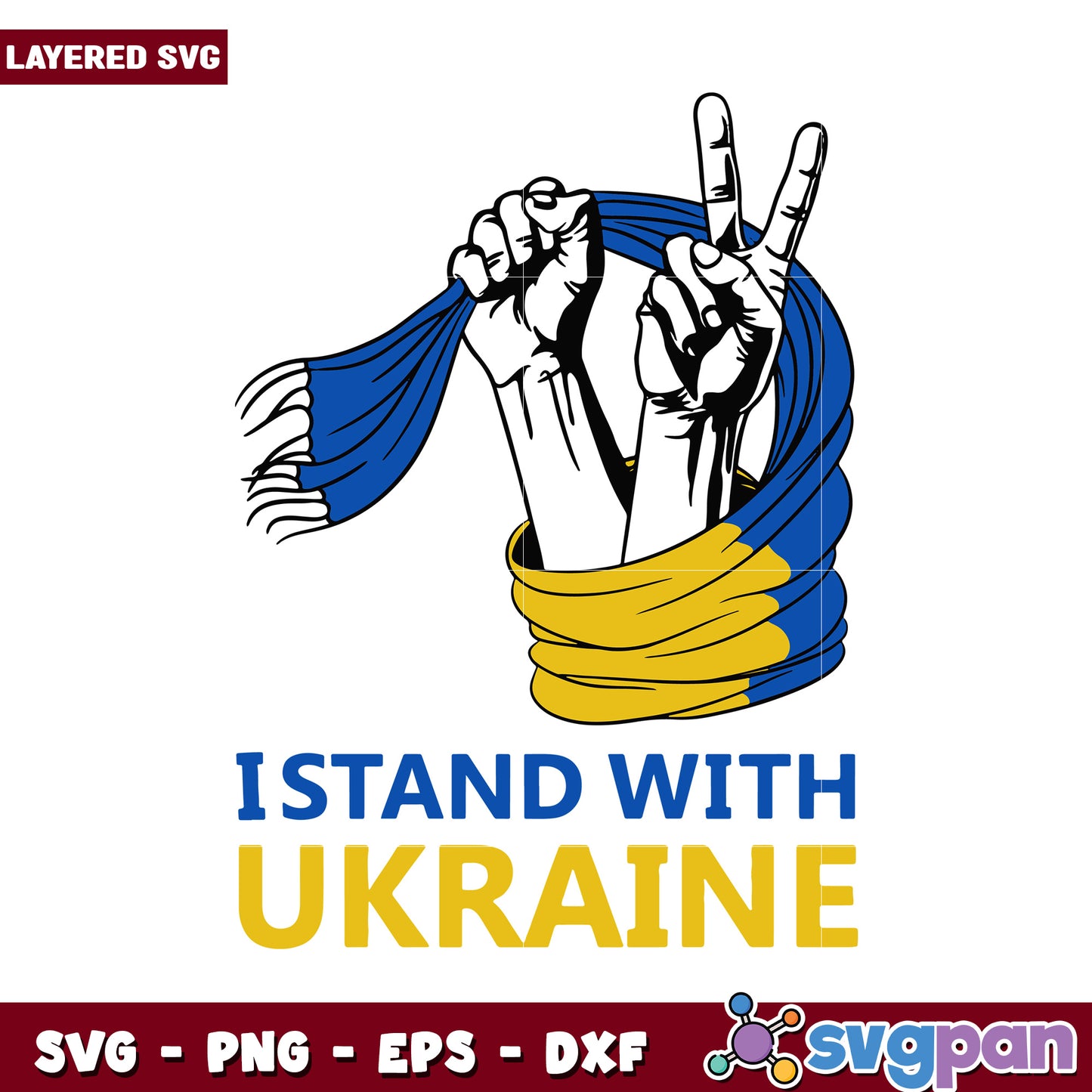 I Stand with Ukraine Graphic Design, Celebrate Solidarity with SVG
