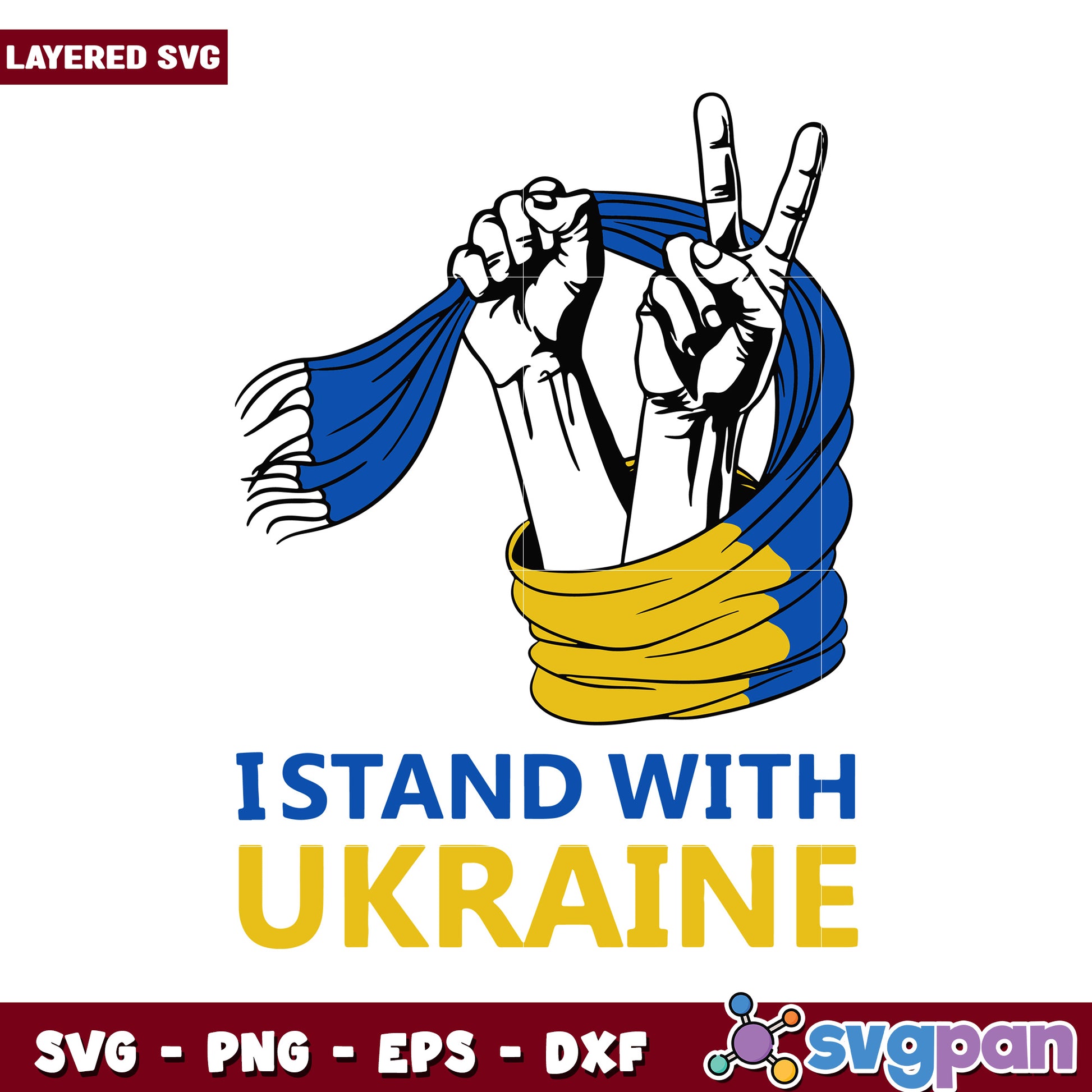 I Stand with Ukraine Graphic Design, Celebrate Solidarity with SVG