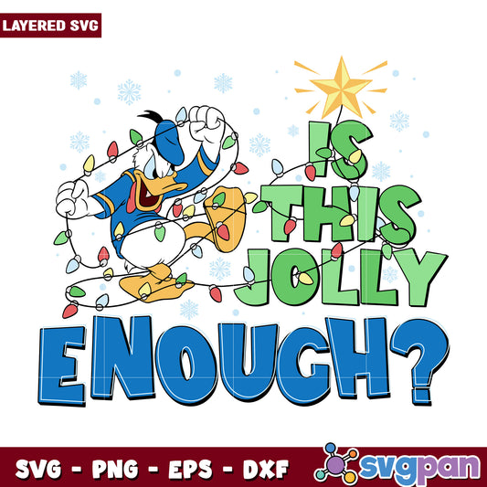 IS this jolly enough svg, disney charatcers svg, christmas cartoon​ svg