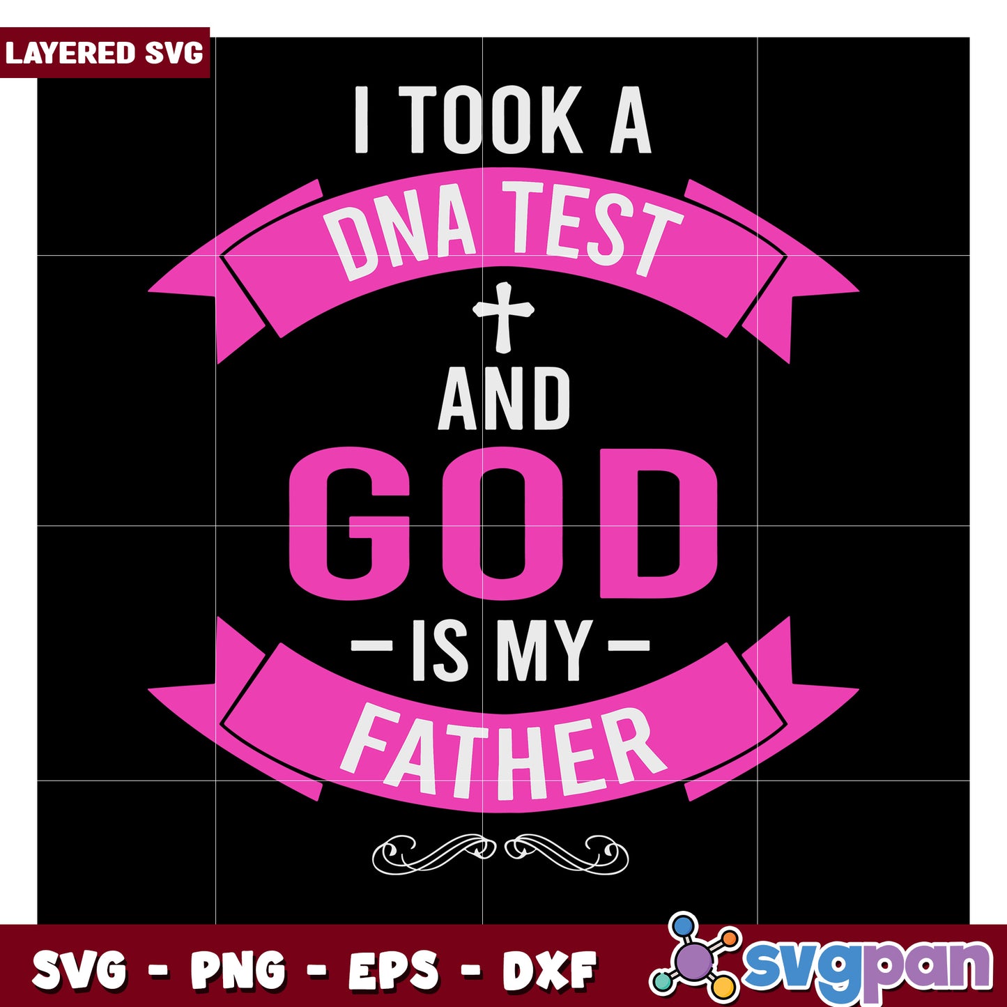 I Took a DNA Test and God is My Father SVG Design File