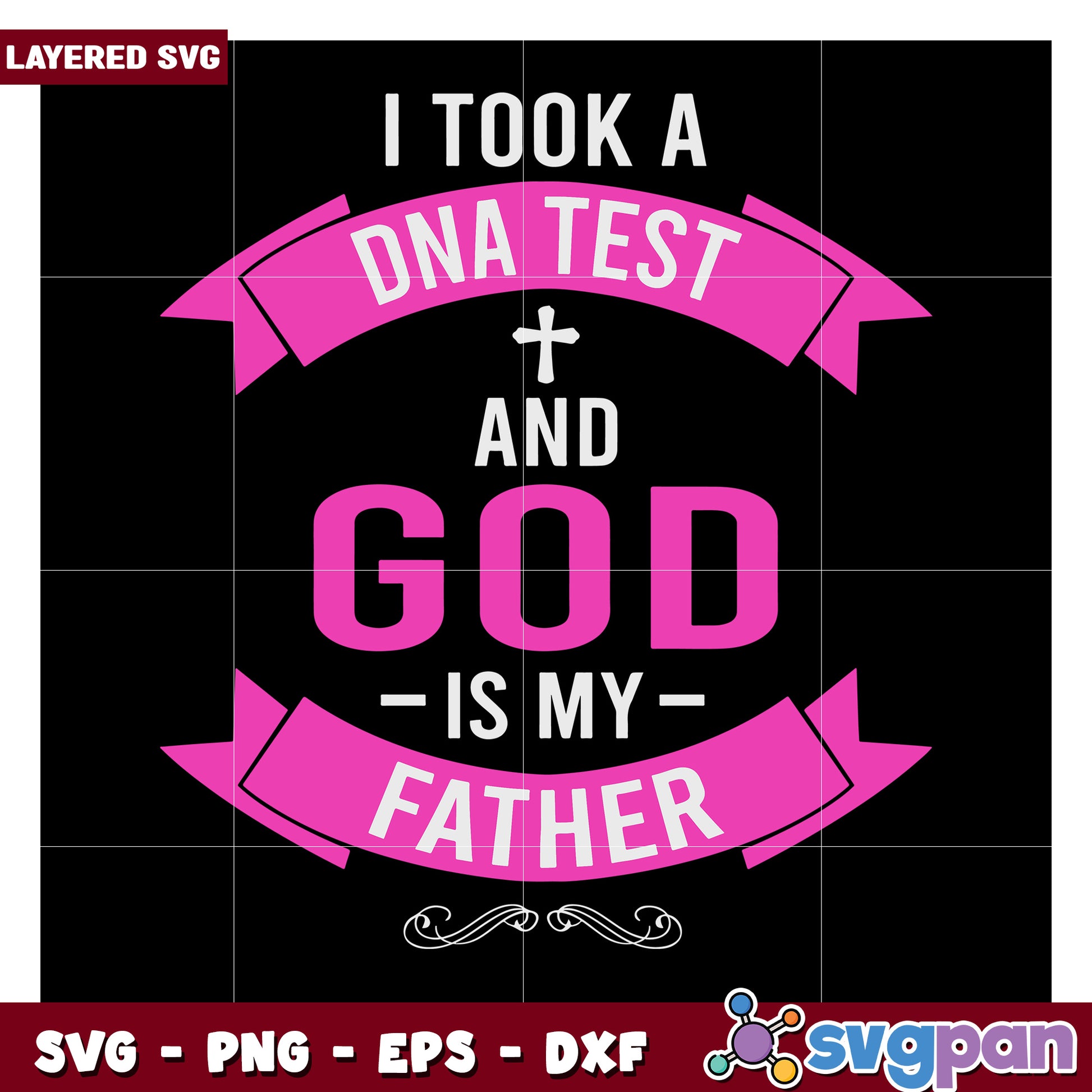 I Took a DNA Test and God is My Father SVG Design File