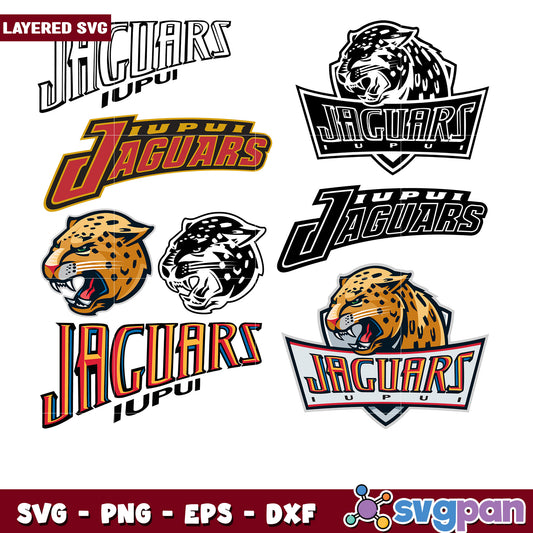 IUPUI Jaguars SVG Bundle Layered Designs