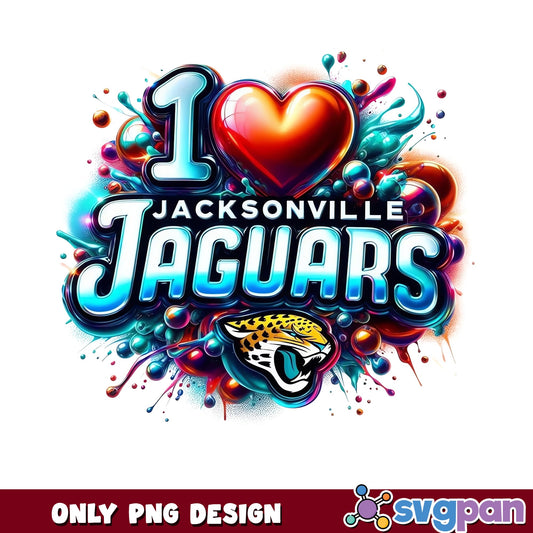 I Love Jacksonville Jaguars PNG, NFL Football PNG, Jaguars PNG