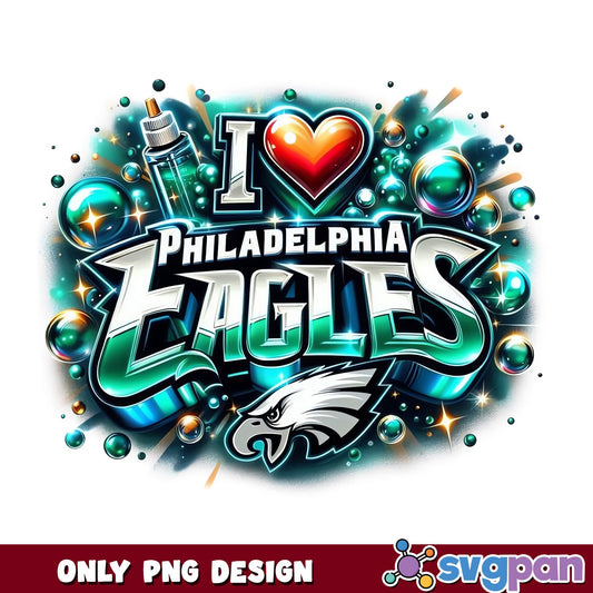 I Love Philadelphia Eagles PNG, Eagles Football PNG, NFL Team PNG