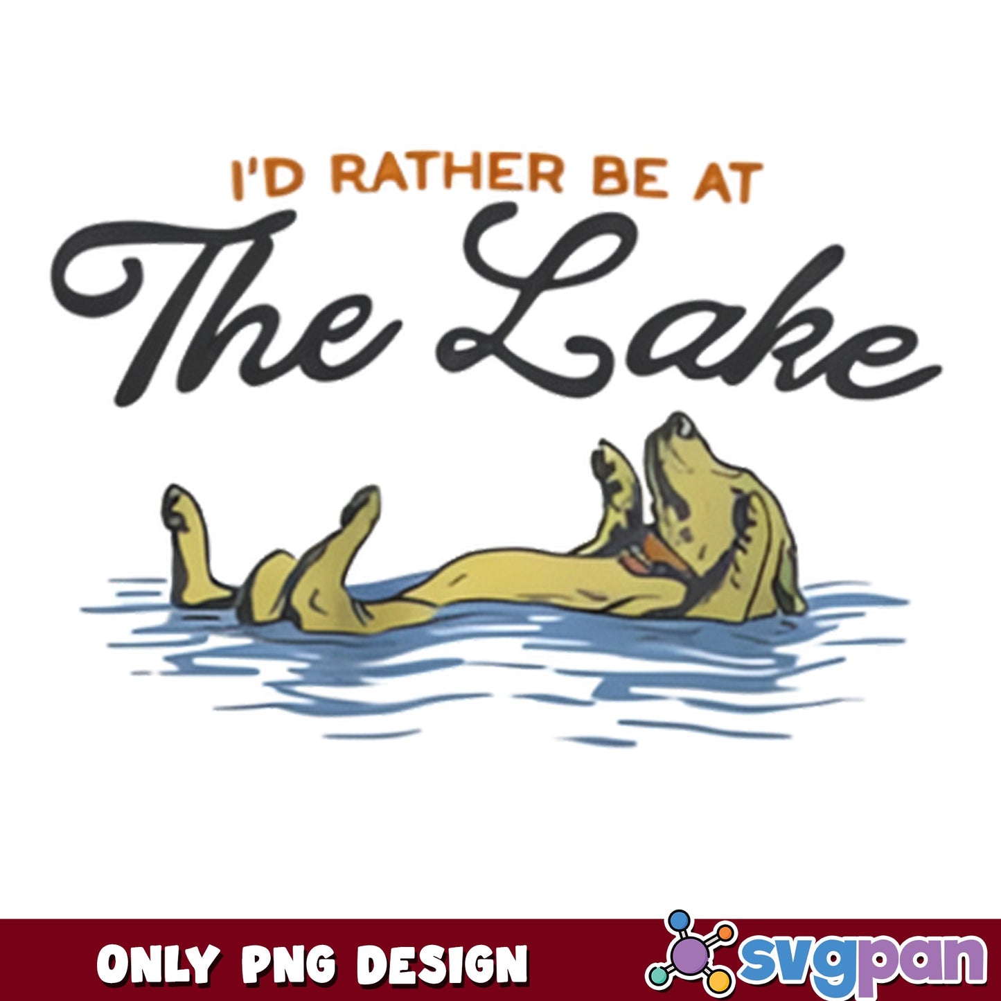 I'd Rather Be At The Lake PNG, Dog Lake Life PNG, Summer PNG