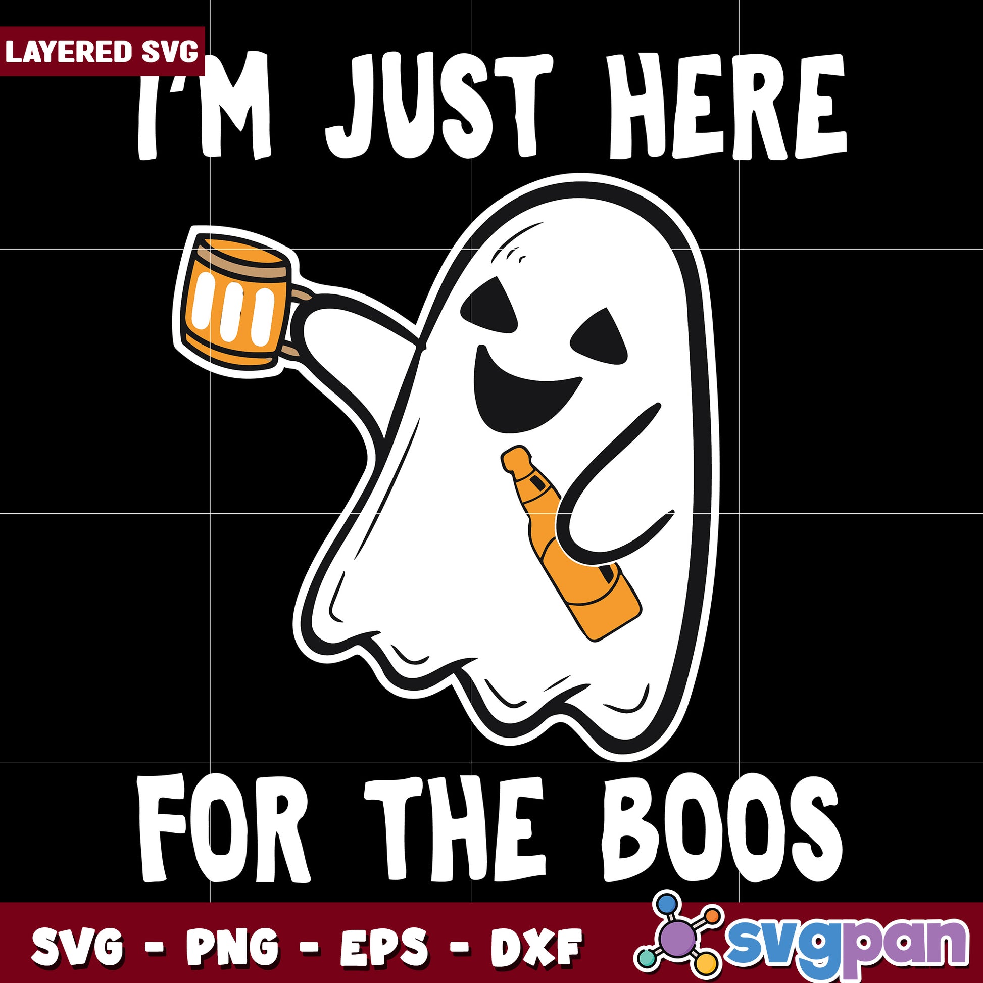 I'm just here for the boos svg, halloween holiday svg, halloween characters svg