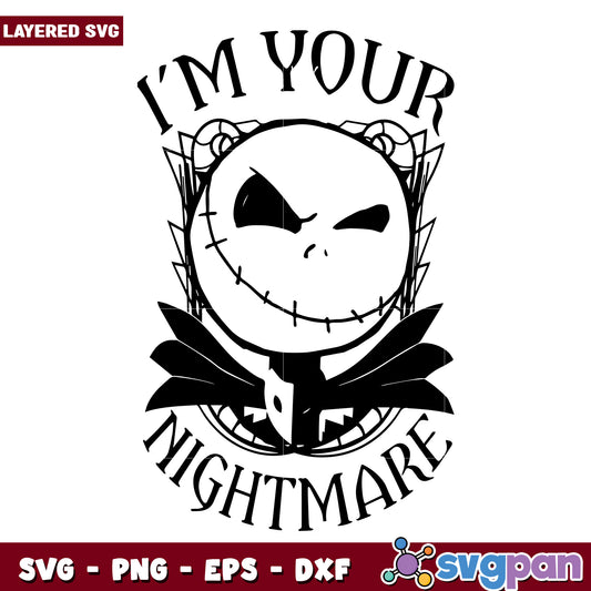 I'm your nightmare svg, halloween holiday svg, halloween characters svg