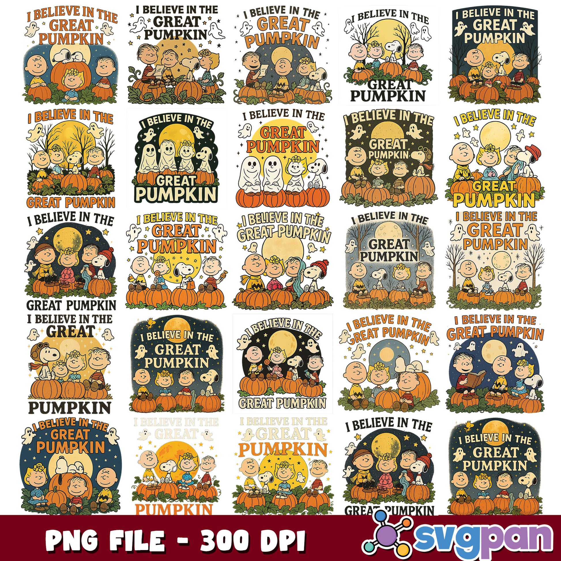 I believe in the great pumpkin png bundle