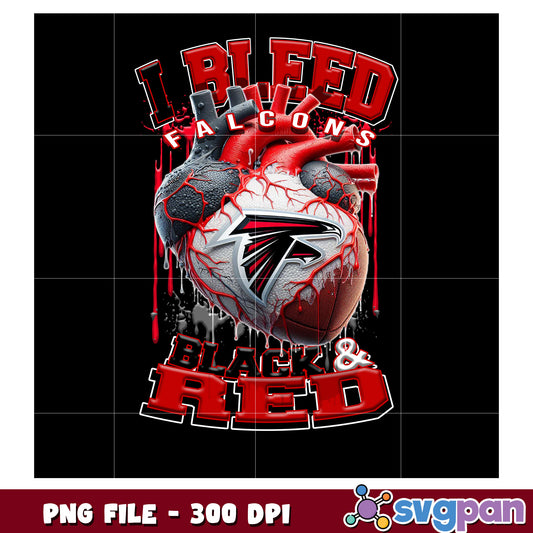 I bleed atlanta falcons black and red png, nft teams 2025 png, nfl games today png