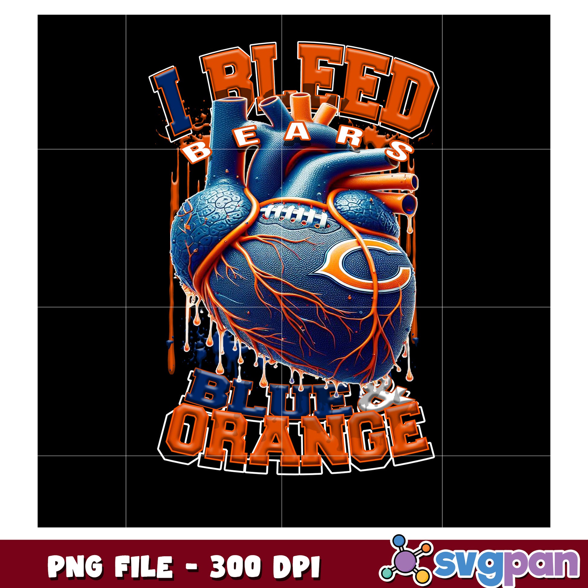 I bleed bears blue and orange png, nft teams 2025 png, nfl games today png