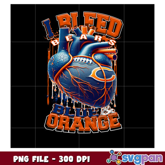 I bleed bears blue and orange png, nft teams 2025 png, nfl games today png