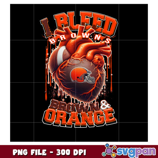 I bleed browns brown and orange png, nft teams 2025 png, nfl games today png