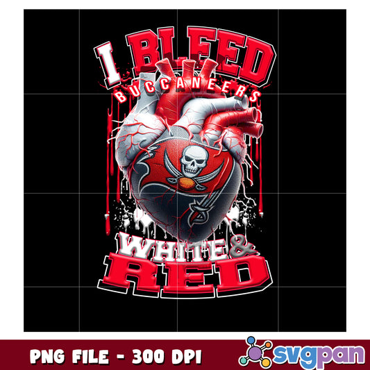 I bleed buccaneers white and red png, nft teams 2025 png, nfl games today png