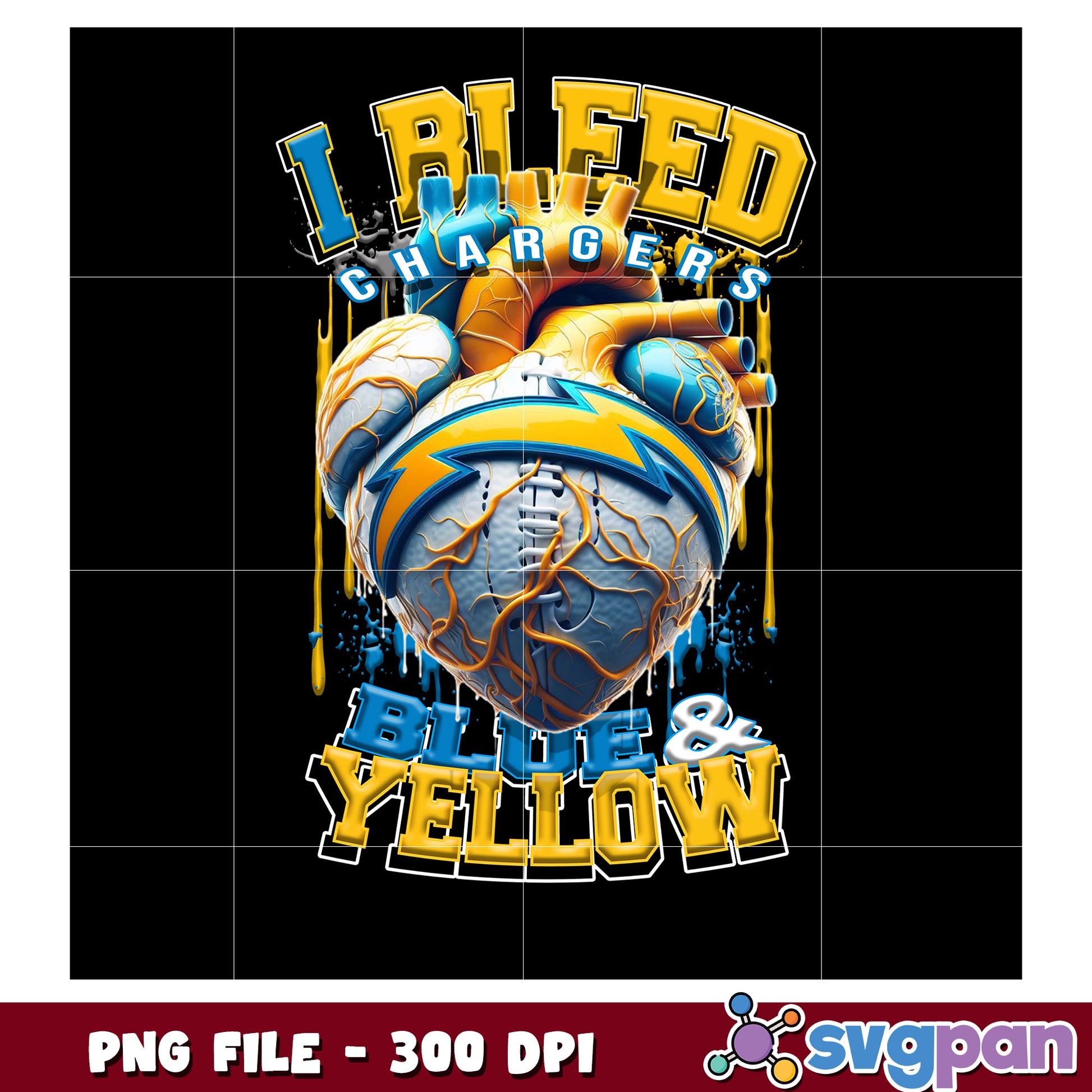 I bleed chargers ble and yellow png, nft teams 2025 png, nfl games today png