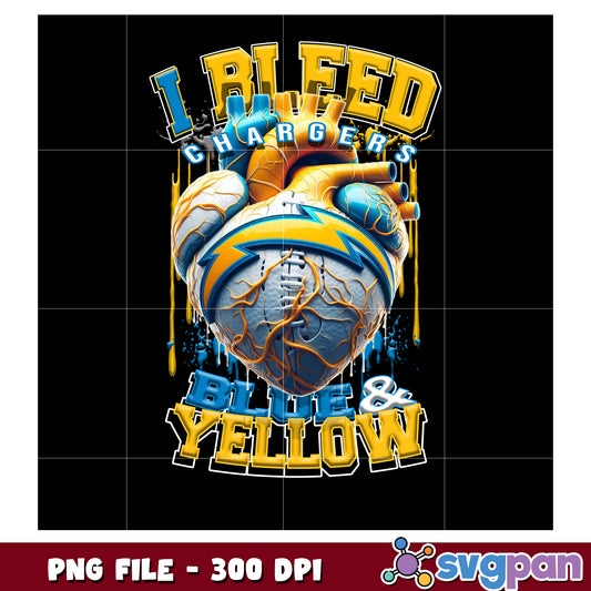 I bleed chargers ble and yellow png, nft teams 2025 png, nfl games today png
