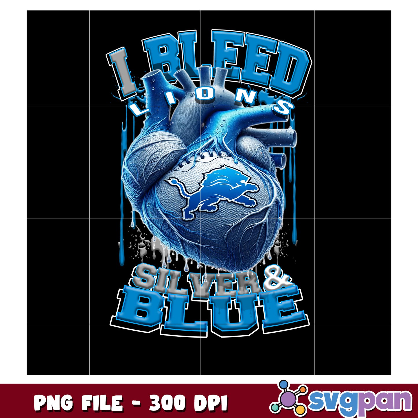 I bleed lions silver and blue png, nft teams 2025 png, nfl games today png