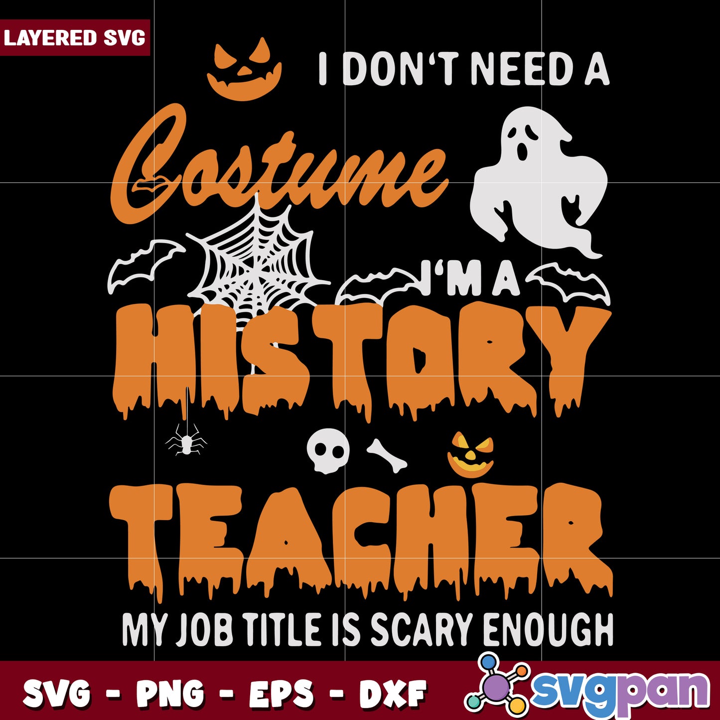 I don’t need a costume I’m a music teacher svg, halloween time svg, trick or treat svg