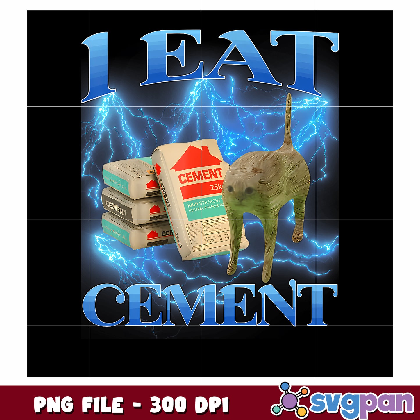 I eat cement png, funny quote png, absurd humor png