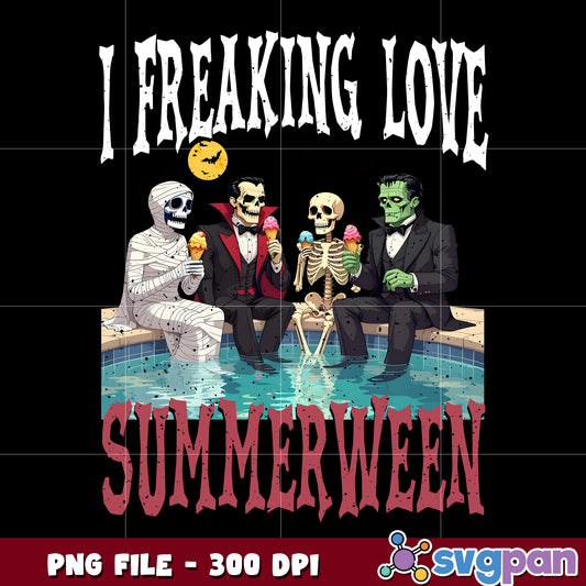 I freaking love summerween png, halloween pumpkin​​ png, halloween​ songs png