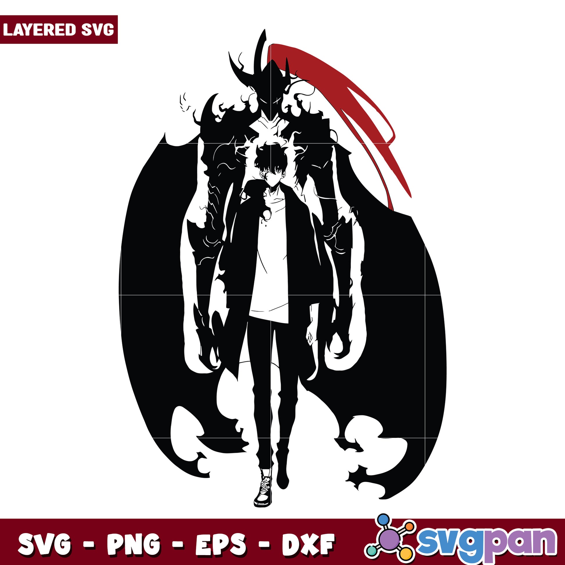 Igris shadow general design svg, sung jin woo svg, solo leveling svg