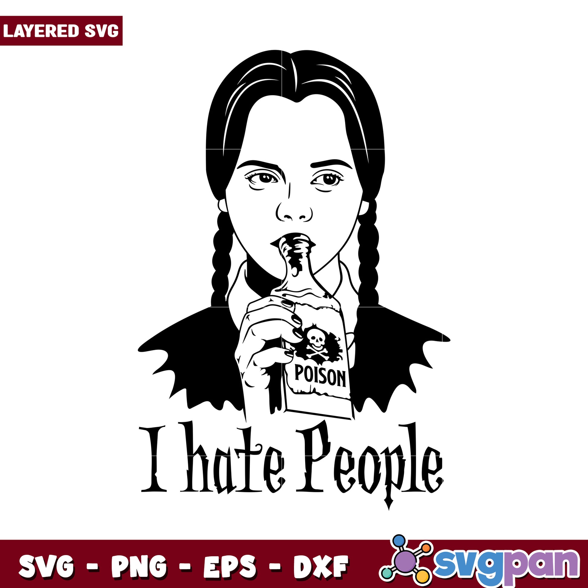 I hate People design SVG, perfect for unique craft projects