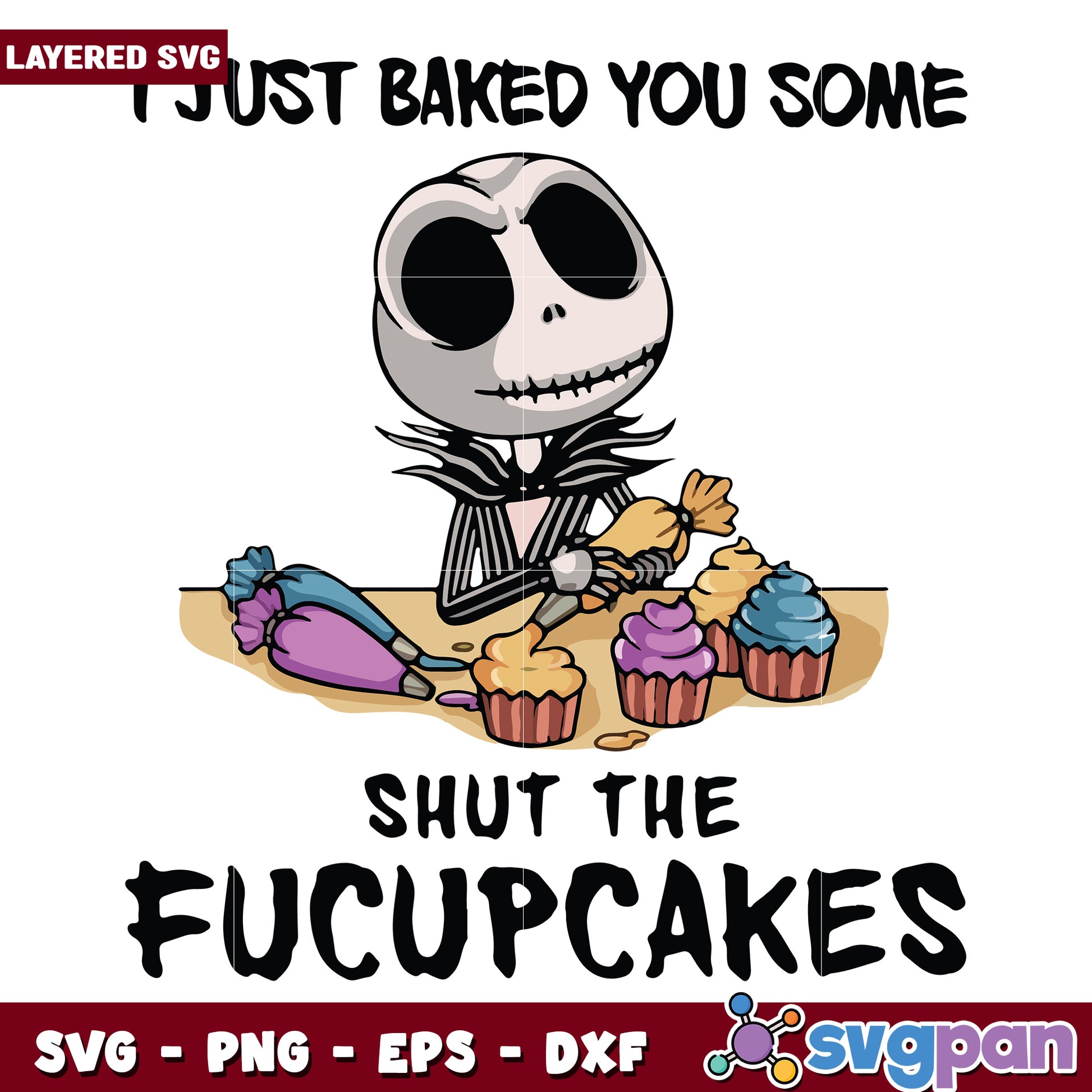 I just baked you some shut the fucupcakes svg, halloween holiday svg, halloween characters svg