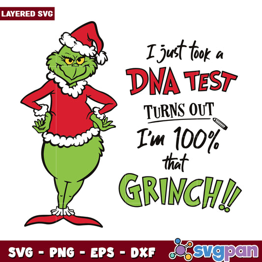 I just took a dna test svg, grinch costume svg, grinch quotes svg