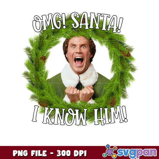 I know him png, buddy the elf png, elf christmas png
