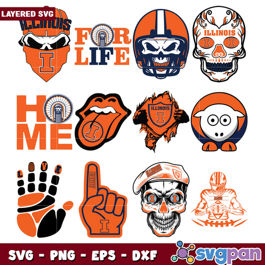 Illinois Sports Bundle SVG Graphics for Creators