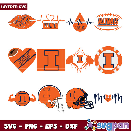 Illinois Themed SVG Bundle Ideal for Crafting Projects