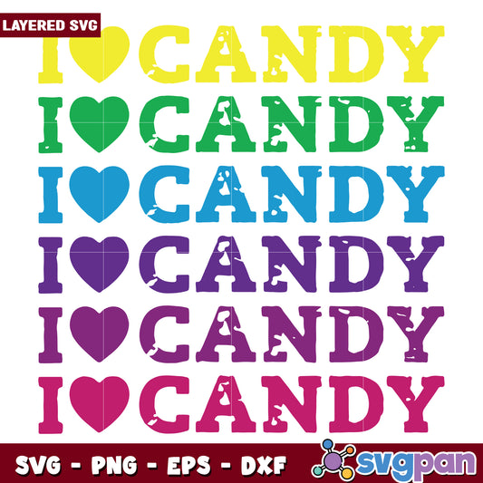 I love candy svg, halloween holiday svg, halloween characters svg