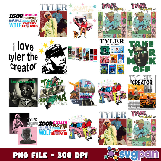 I Love Tyler The Creator PNG Bundle