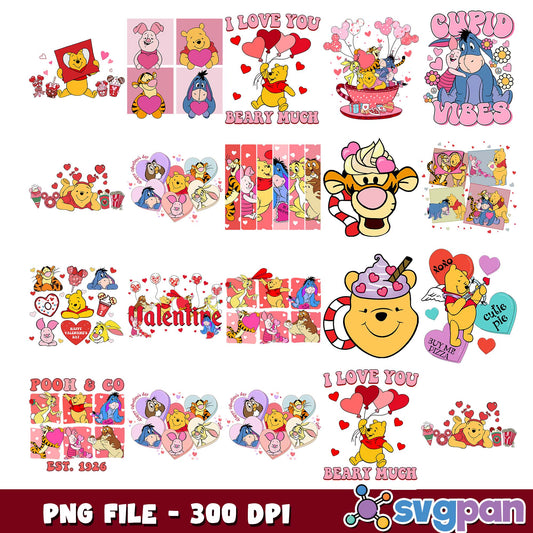 I love you beary much png bundle