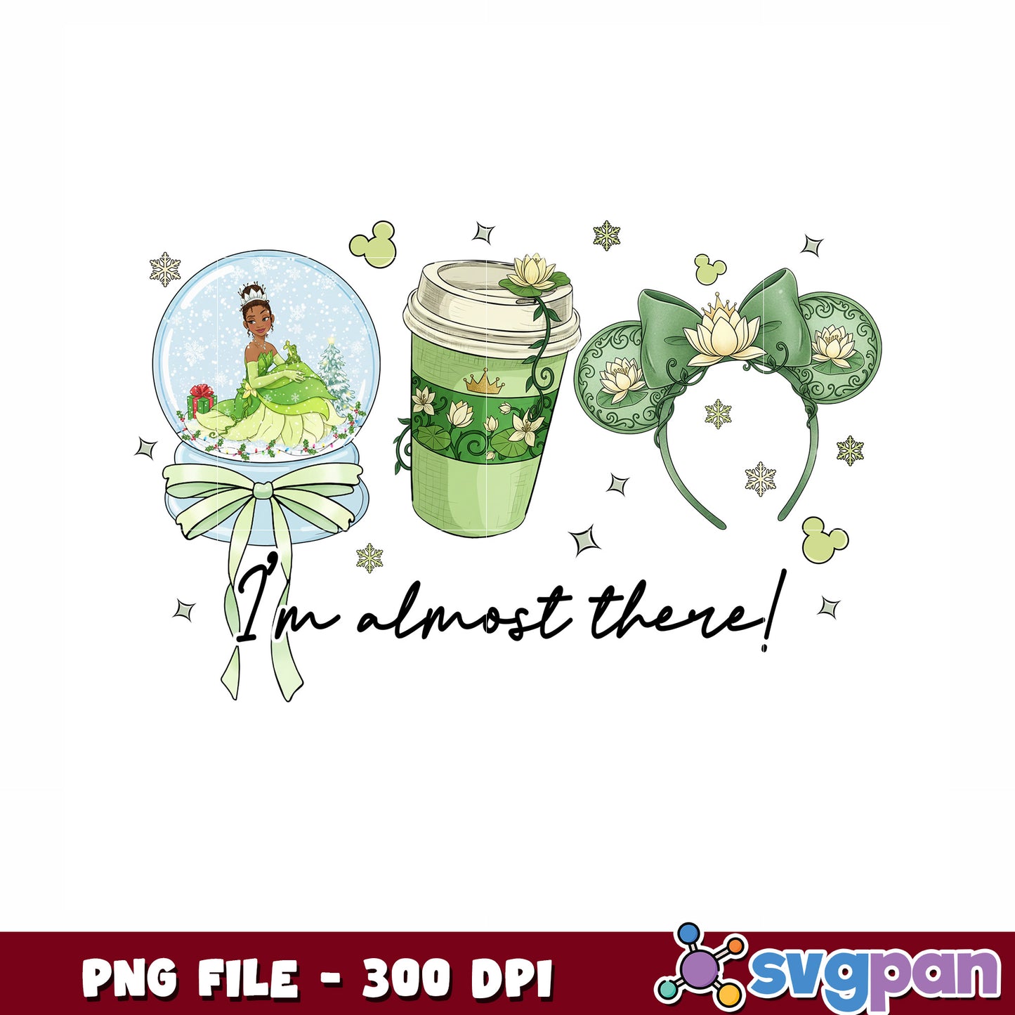 Im almost there tiana png, disney png, tiana princess png